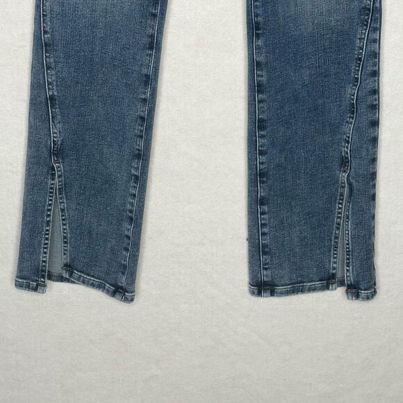 Express Women’s Skyscraper Mid Rise Hyper Stretch Slit Hem Jeans | Size Medium - Picture 8 of 15